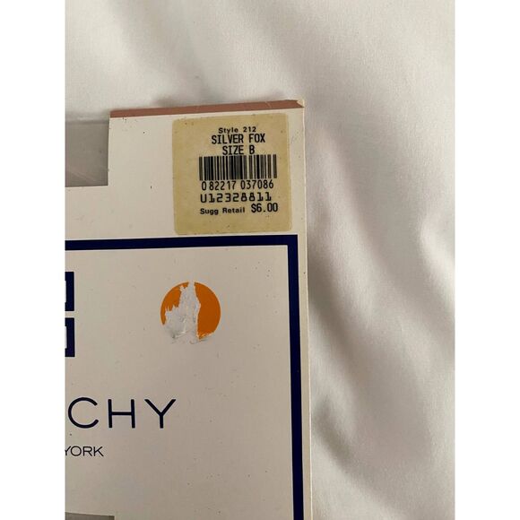 ViTG 90s Givenchy Pantyhose Size B French Ultra Sheer SILVER Light Control Top - Picture 5 of 5